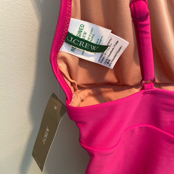 J.Crew Plunge one-piece in Radiant Fucshia - Picture 6 of 7